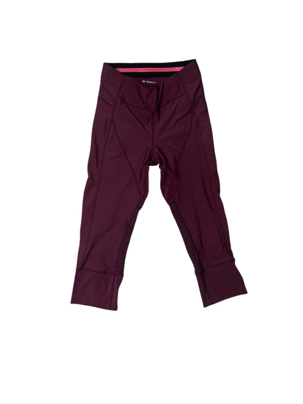 Black Mountain Deep Plum Athletic Capri Leggings Technical Activewear Fitness